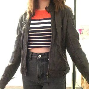 Womens faux leather jacket